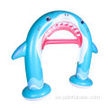 Watoto wa jumla wa inflatable arch inflatable shark sprinkler.